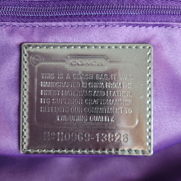 Coach Poppy  Black And Gray Op Art Glam Tote Shoulder Bag - Picture 15 of 15